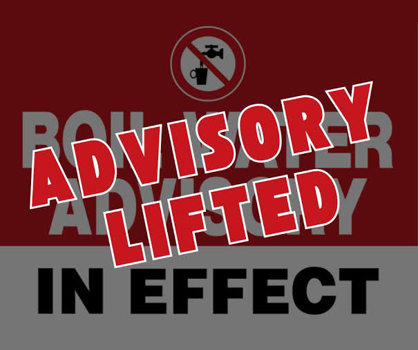 Boil Advisory Lifted-Effective 3:00 PM
